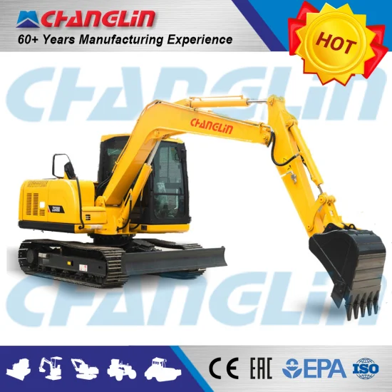 Changlin offizieller 8-Tonnen-Hydraulik-Raupen-Kleinmikrobagger mit CE